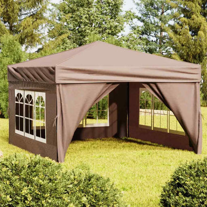 vidaXL Party Tent | Taupe | 210D oxford fabric with silver coating | 3x3 metres