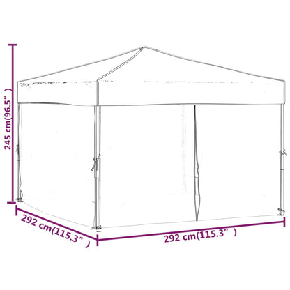vidaXL Party Tent | Cream | 210D oxford fabric with silver coating | 3x3 m