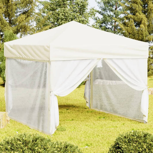 vidaXL Party Tent | Cream | 210D oxford fabric with silver coating | 3x3 m