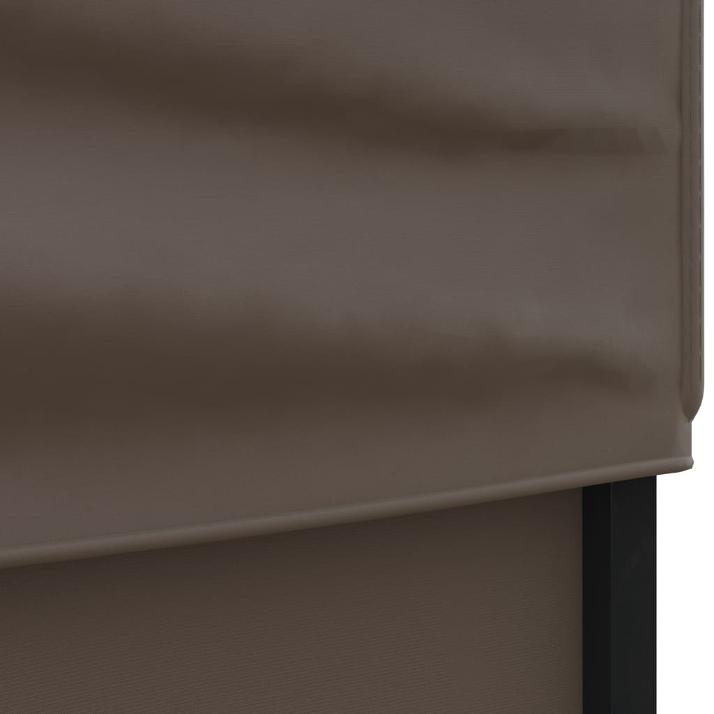 vidaXL Folding Party Tent with Sidewalls Taupe 3x3 m