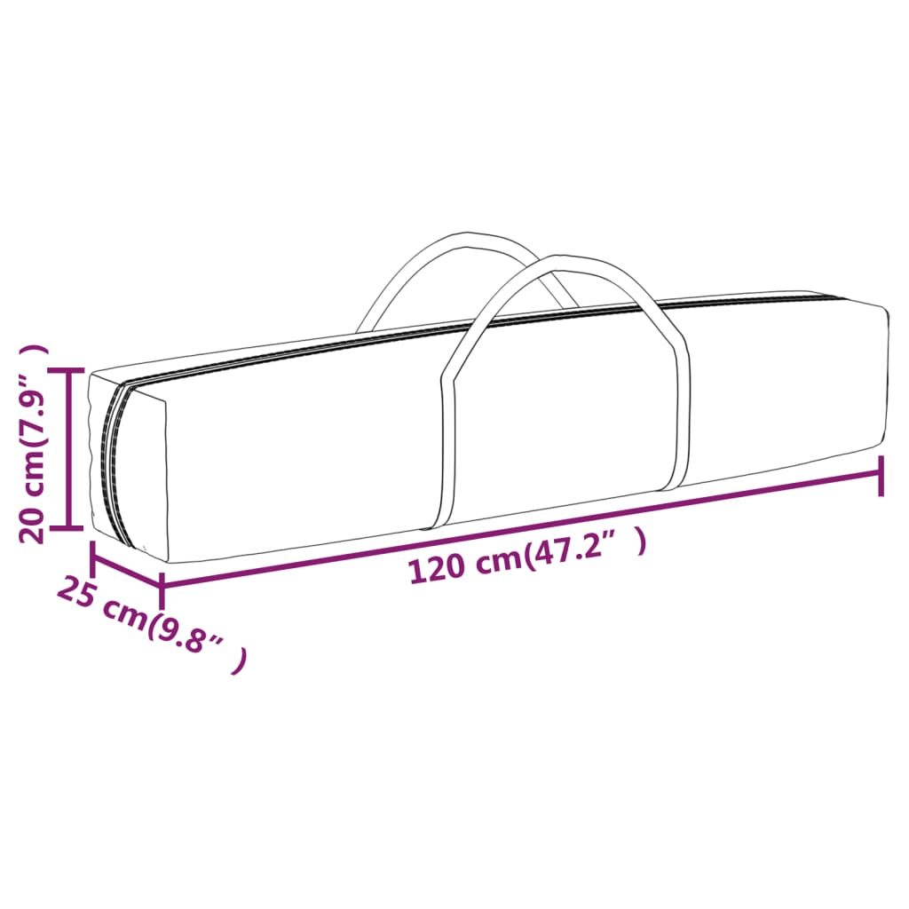 vidaXL Party Tent | Blue | 210D oxford fabric with silver coating | 3x6 m