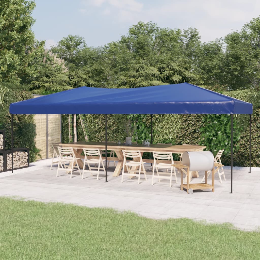 vidaXL Party Tent | Blue | 210D oxford fabric with silver coating | 3x6 m