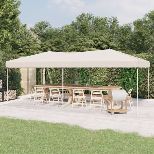 vidaXL Party Tent | Cream | 210D Oxford Fabric with Silver Coating, Steel