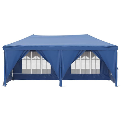vidaXL Folding Party Tent with Sidewalls Blue 3x6 m