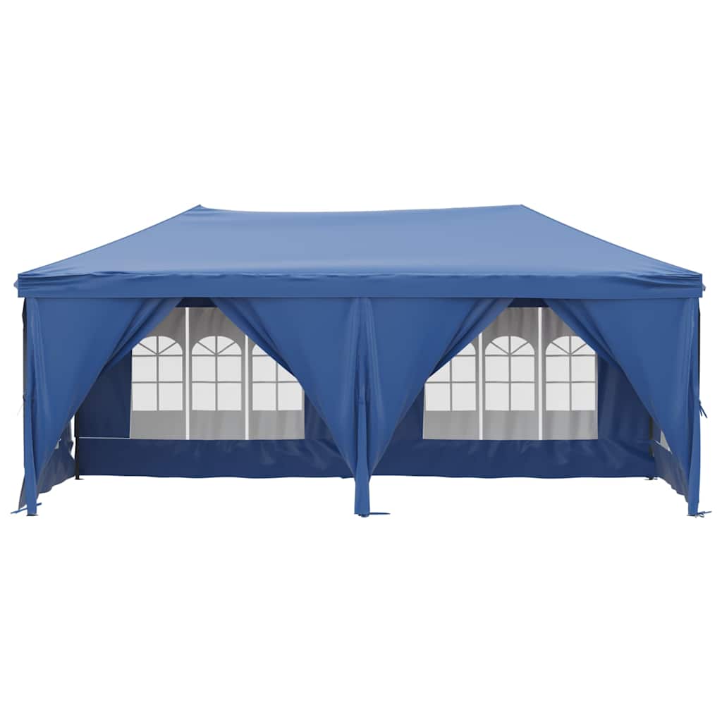 vidaXL Folding Party Tent with Sidewalls Blue 3x6 m
