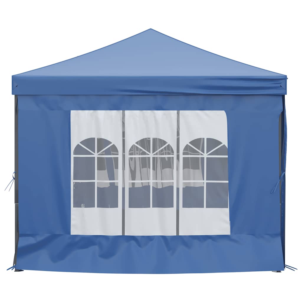vidaXL Folding Party Tent with Sidewalls Blue 3x6 m