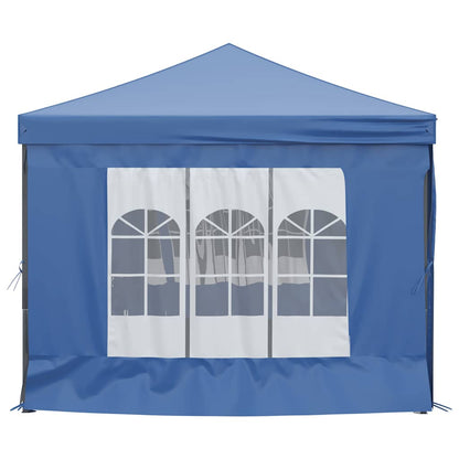 vidaXL Folding Party Tent with Sidewalls Blue 3x6 m