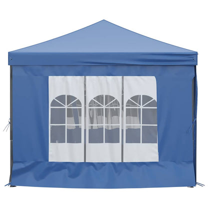 vidaXL Folding Party Tent with Sidewalls Blue 3x6 m