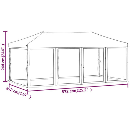 vidaXL Folding Party Tent with Sidewalls Red 3x6 m