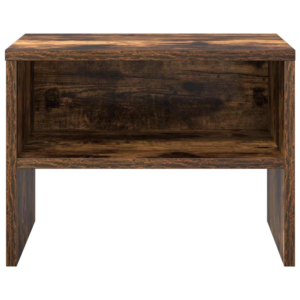 vidaXL Bedside Cabinet Smoked Oak 40x30x30 cm Engineered Wood