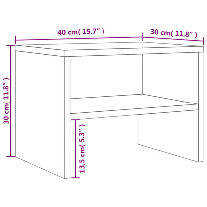 vidaXL Bedside Cabinets 2 pcs Smoked Oak 40x30x30 cm Engineered Wood