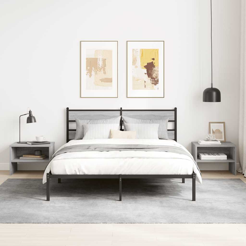 vidaXL Bedside Cabinet Grey Sonoma 40x30x30 cm Engineered Wood