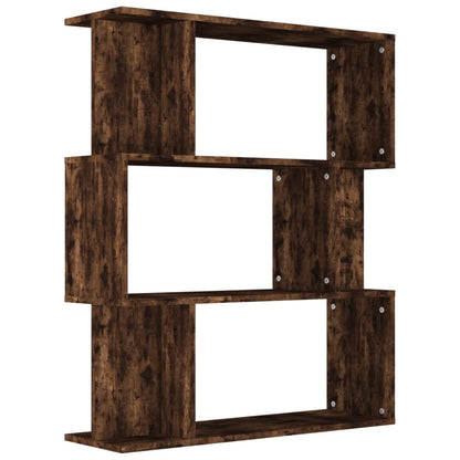vidaXL Book Cabinet/Room Divider Smoked Oak 80x24x96cm Engineered Wood