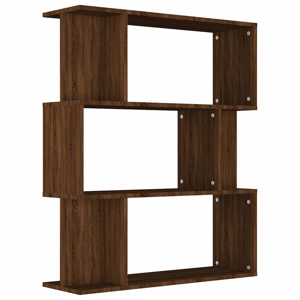 vidaXL Book Cabinet/Room Divider Brown Oak 80x24x96 cm Engineered Wood