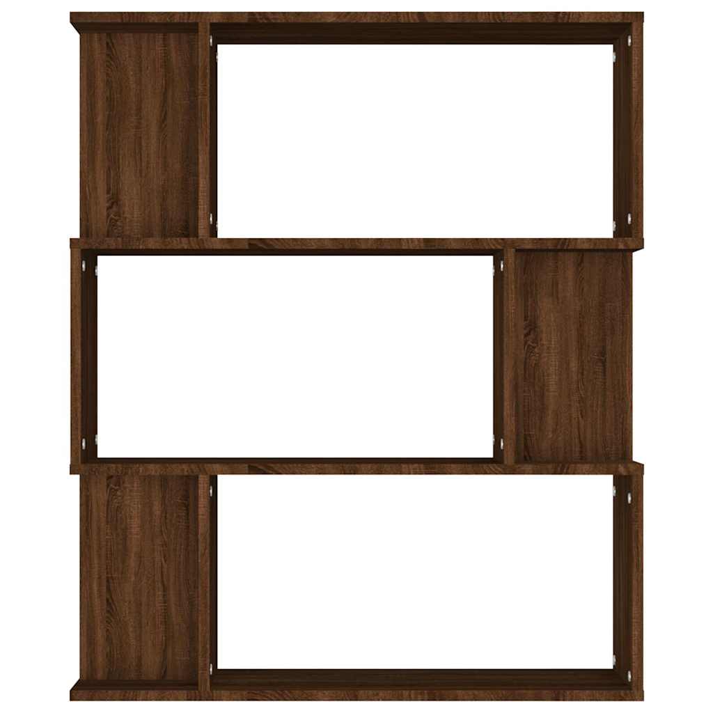 vidaXL Book Cabinet/Room Divider Brown Oak 80x24x96 cm Engineered Wood