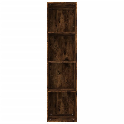 vidaXL Book Cabinet/TV Cabinet Smoked Oak 36x30x143 cm Engineered Wood