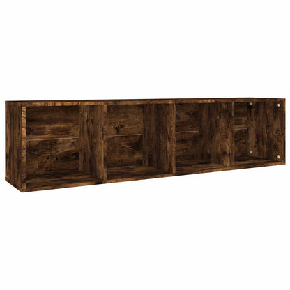 vidaXL Book Cabinet/TV Cabinet Smoked Oak 36x30x143 cm Engineered Wood