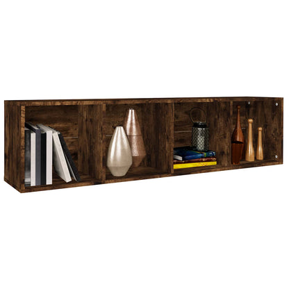 vidaXL Book Cabinet/TV Cabinet Smoked Oak 36x30x143 cm Engineered Wood