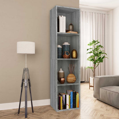 vidaXL Book Cabinet/TV Cabinet Grey Sonoma 36x30x143cm Engineered Wood