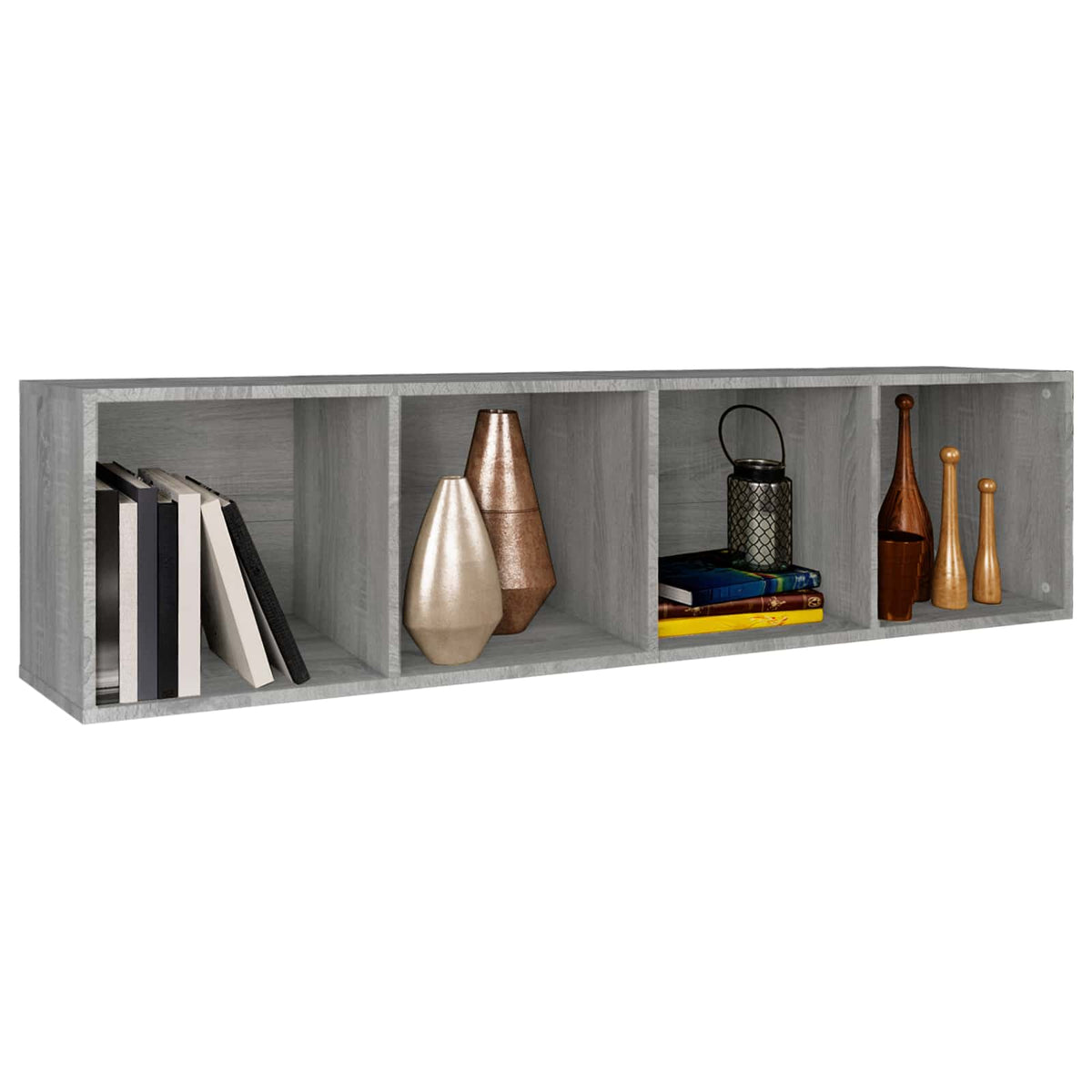 vidaXL Book Cabinet/TV Cabinet Grey Sonoma 36x30x143cm Engineered Wood
