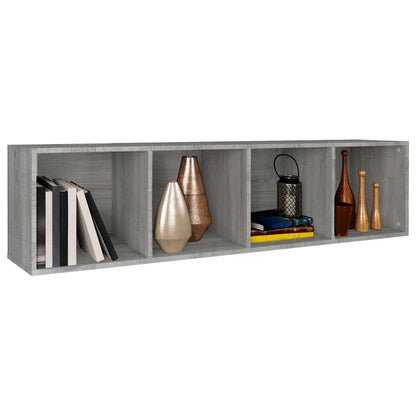 vidaXL Book Cabinet/TV Cabinet Grey Sonoma 36x30x143cm Engineered Wood