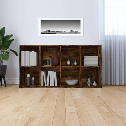 vidaXL Book Cabinet/Sideboard Smoked Oak 66x30x130 cm Engineered Wood