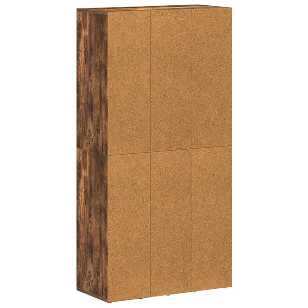 vidaXL Book Cabinet/Sideboard Smoked Oak 66x30x130 cm Engineered Wood