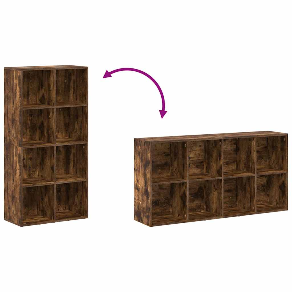 vidaXL Book Cabinet/Sideboard Smoked Oak 66x30x130 cm Engineered Wood