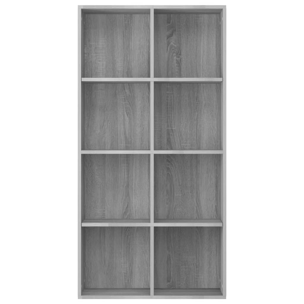 vidaXL Book Cabinet/Sideboard Grey Sonoma 66x30x130 cm Engineered Wood