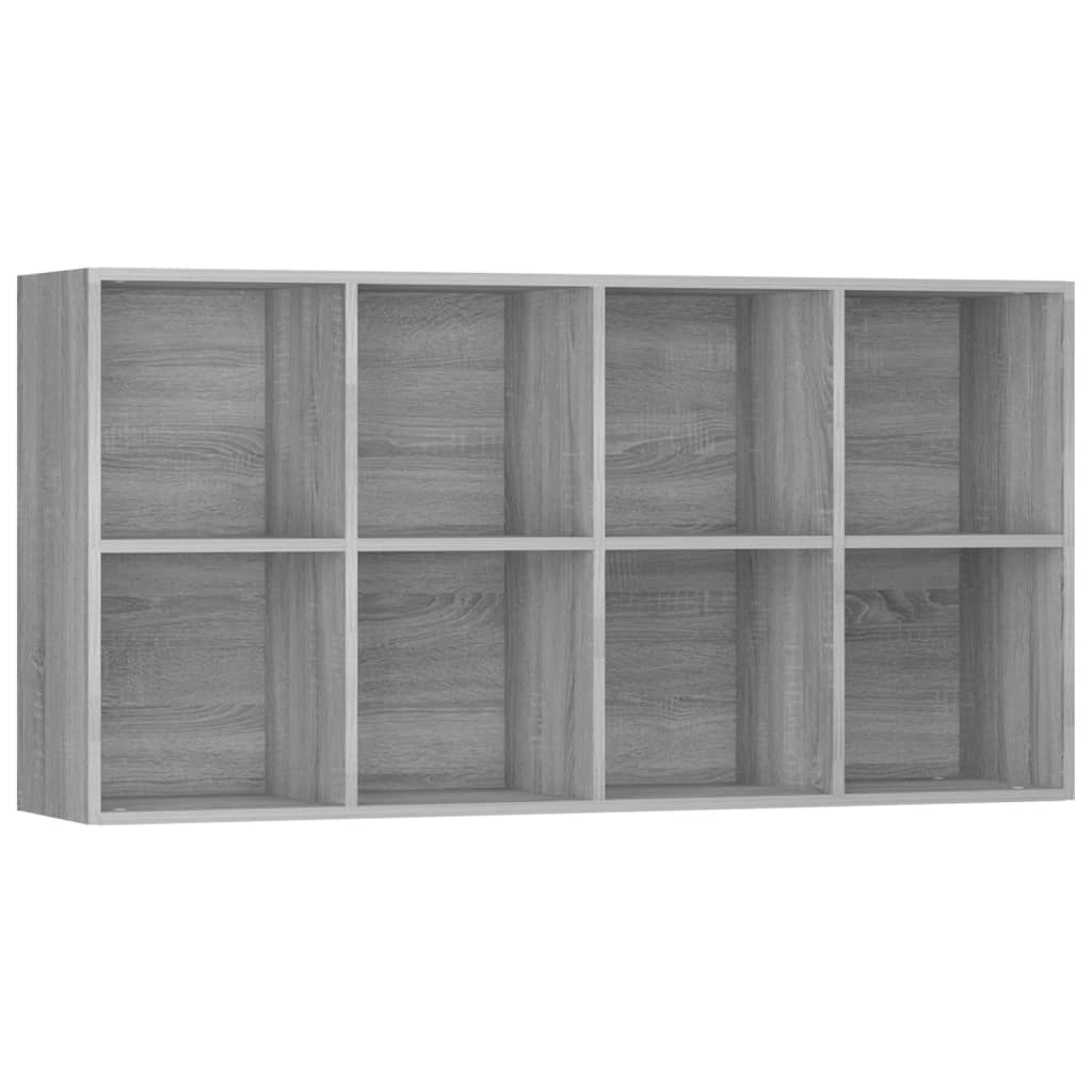 vidaXL Book Cabinet/Sideboard Grey Sonoma 66x30x130 cm Engineered Wood