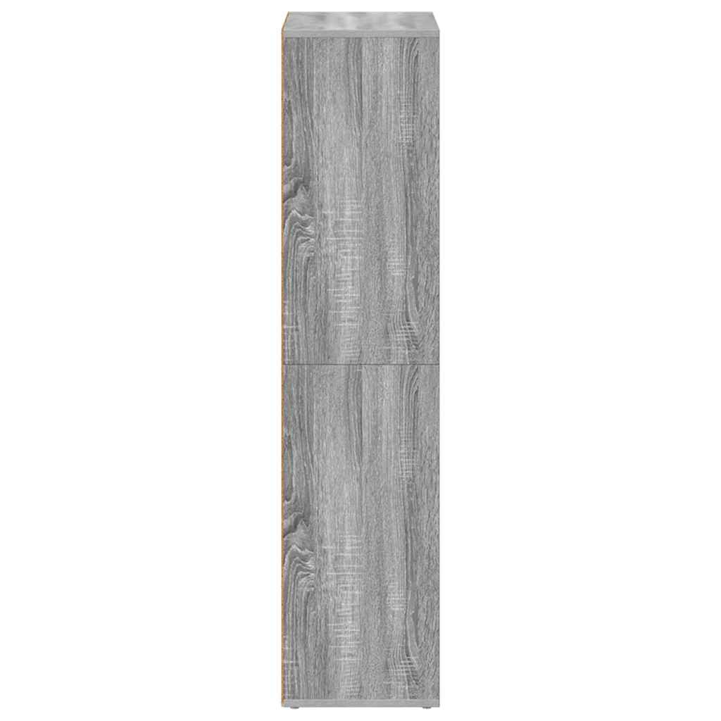 vidaXL Book Cabinet/Sideboard Grey Sonoma 66x30x130 cm Engineered Wood