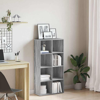 vidaXL Book Cabinet/Sideboard Grey Sonoma 66x30x130 cm Engineered Wood