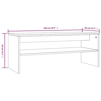 vidaXL Coffee Table Smoked Oak 100x40x40 cm Engineered Wood