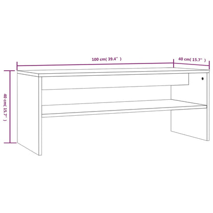 vidaXL Coffee Table Grey Sonoma 100x40x40 cm Engineered Wood
