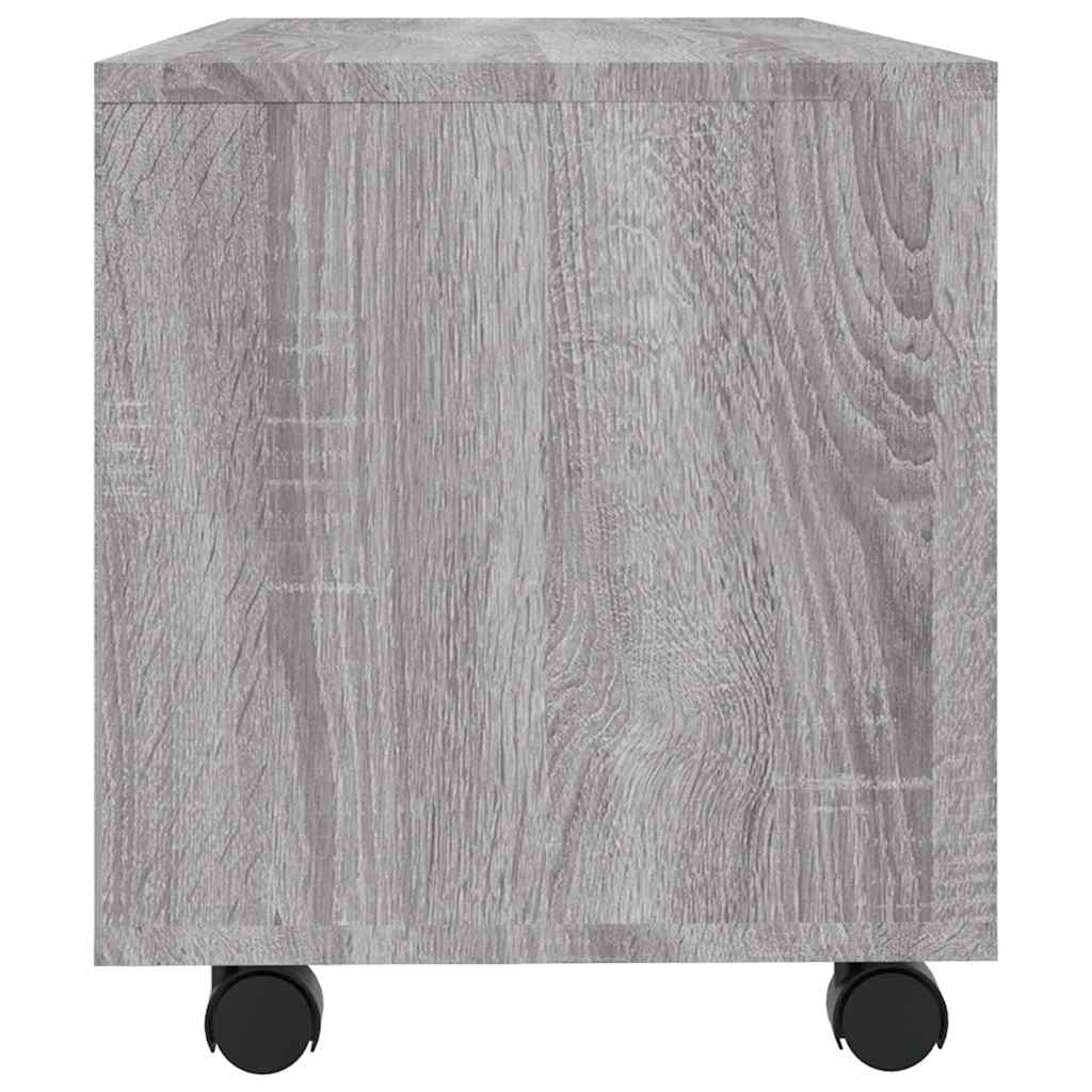 vidaXL TV Cabinet with Castors Grey Sonoma 90x35x35 cm Engineered Wood