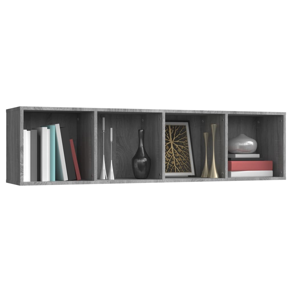 vidaXL Book Cabinet/TV Cabinet Grey Sonoma 143x30x36cm Engineered Wood