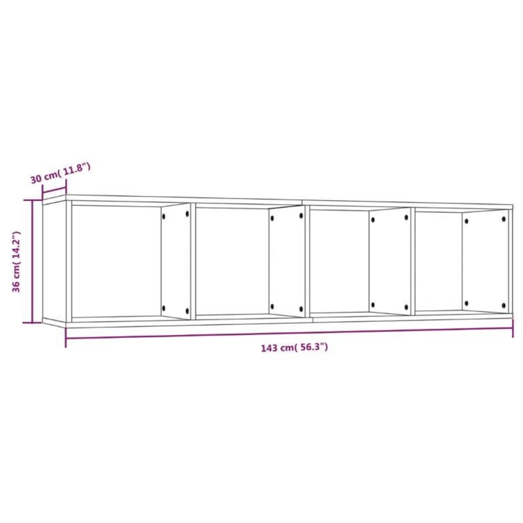 vidaXL Book Cabinet/TV Cabinet Grey Sonoma 143x30x36cm Engineered Wood