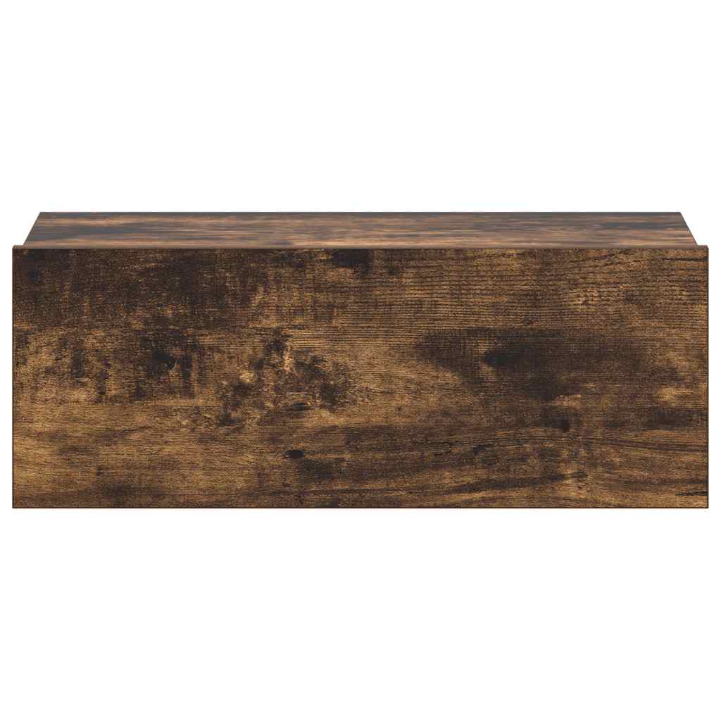 vidaXL Floating Nightstand Smoked Oak 40x30x15 cm Engineered Wood