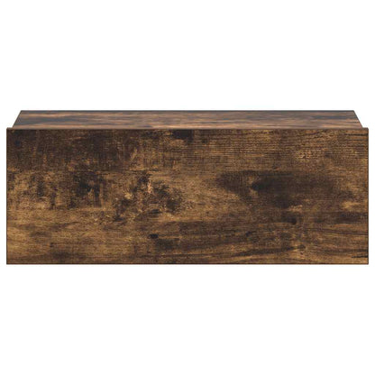 vidaXL Floating Nightstand Smoked Oak 40x30x15 cm Engineered Wood