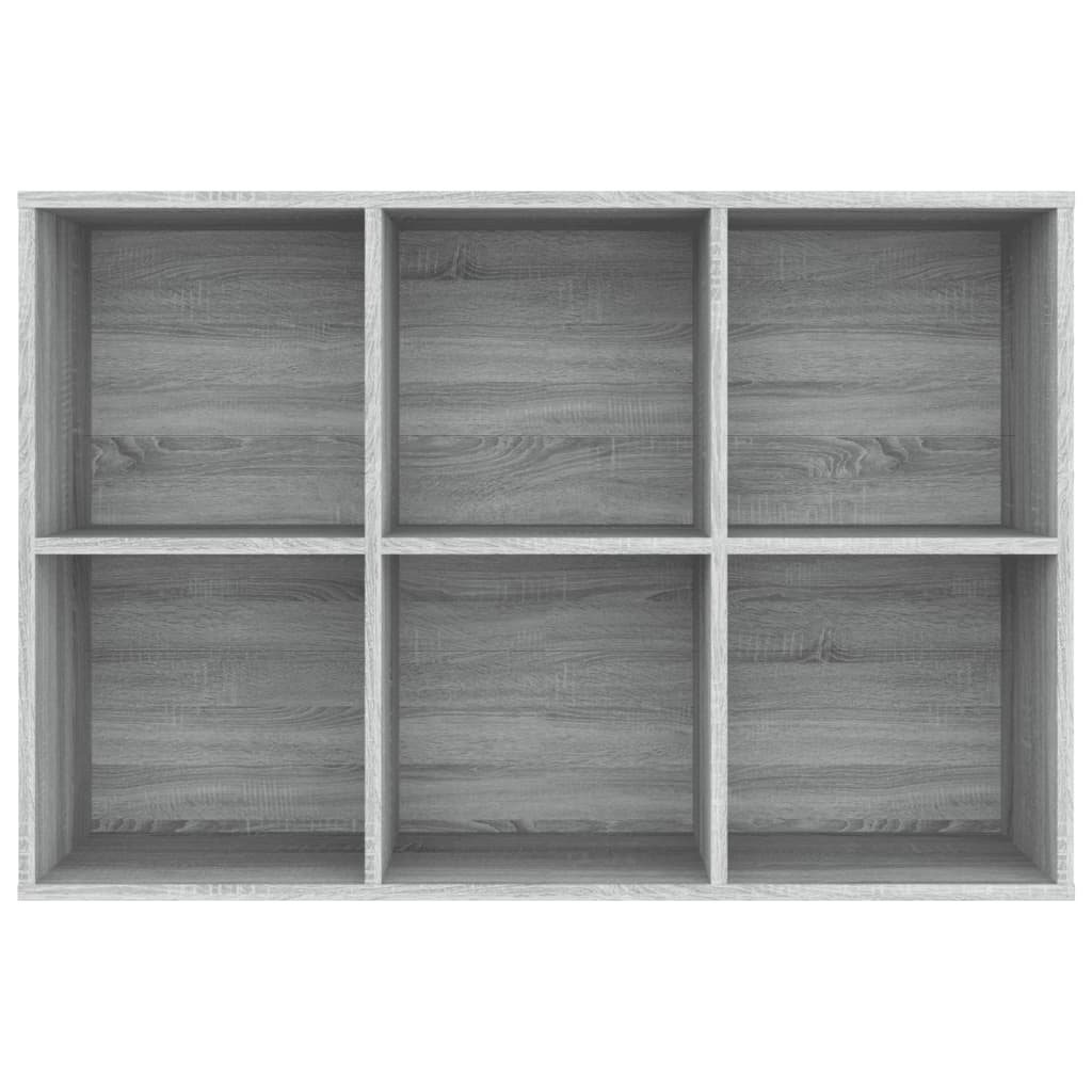 vidaXL Book Cabinet/Sideboard Grey Sonoma 66x30x98 cm Engineered Wood
