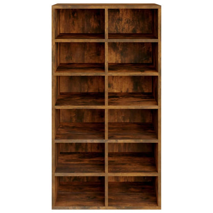 vidaXL Shoe Rack Smoked Oak 54x34x100.5 cm Engineered Wood