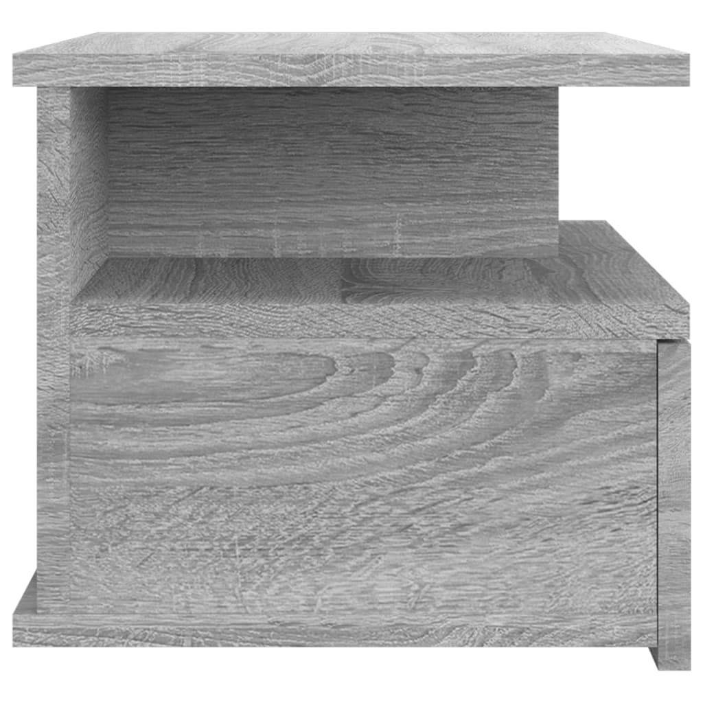 vidaXL Floating Nightstand 2 pcs Grey Sonoma 40x31x27 cm Engineered Wood
