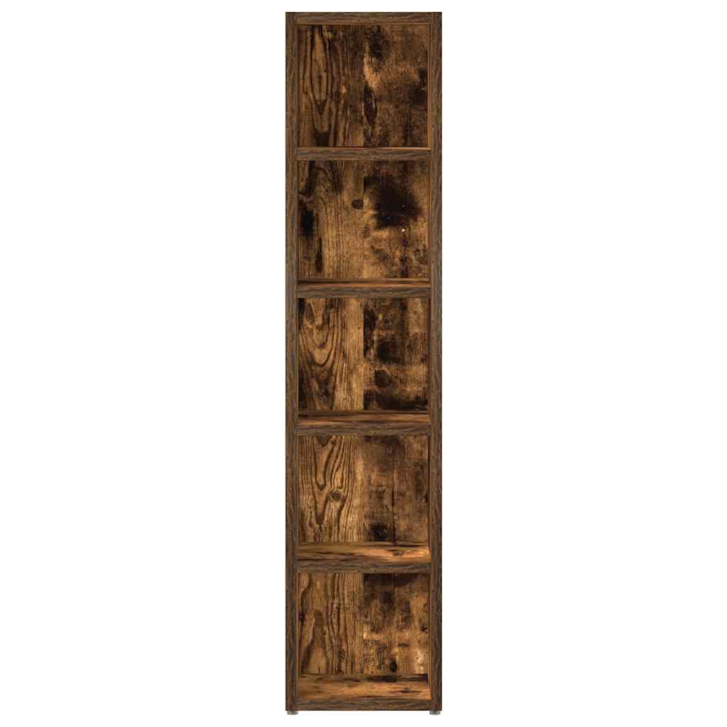 vidaXL CD Cabinets 2 pcs Smoked Oak 21x16x93.5 cm Engineered Wood