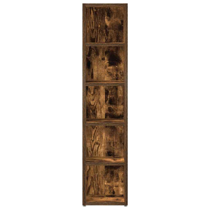 vidaXL CD Cabinets 2 pcs Smoked Oak 21x16x93.5 cm Engineered Wood