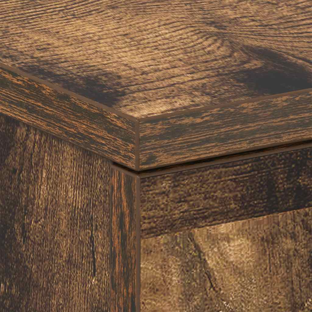 vidaXL Bedside Cabinet Smoked Oak 38x35x56 cm Engineered Wood
