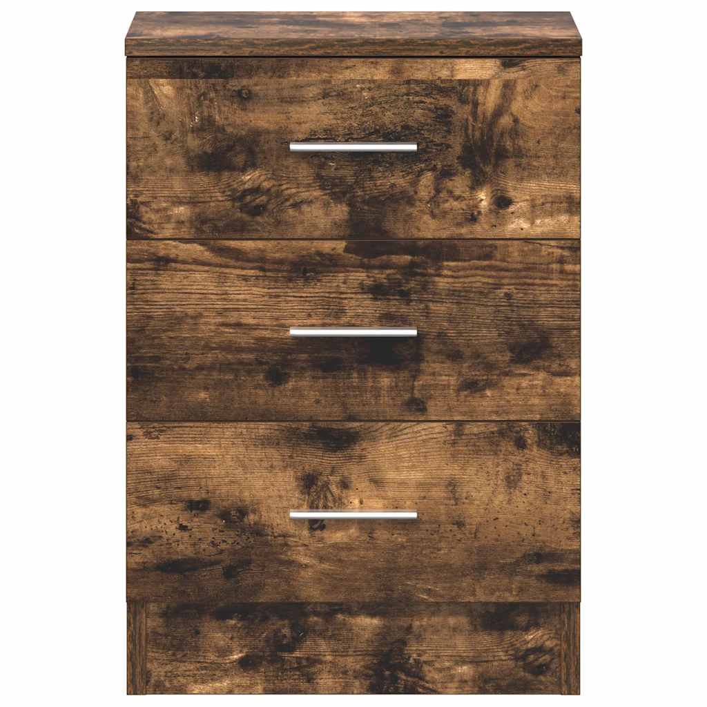 vidaXL Bedside Cabinets 2 pcs Smoked Oak 38x35x56 cm Engineered Wood