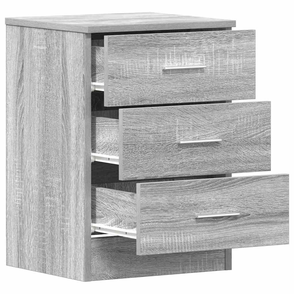 vidaXL Bedside Cabinet Grey Sonoma 38x35x56 cm Engineered Wood