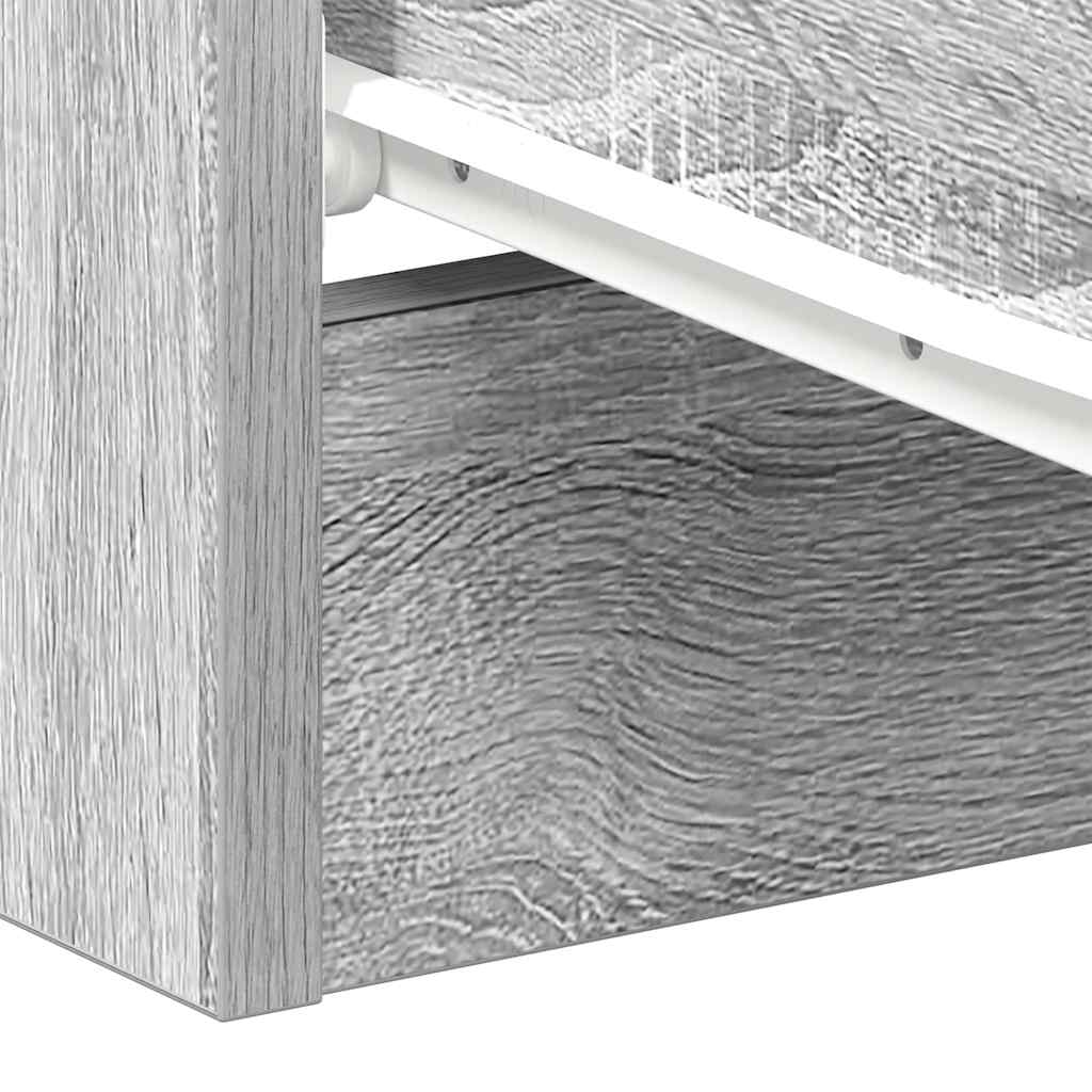 vidaXL Bedside Cabinet Grey Sonoma 38x35x56 cm Engineered Wood