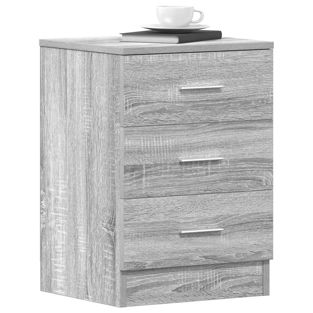 vidaXL Bedside Cabinets 2 pcs Grey Sonoma 38x35x56 cm Engineered Wood