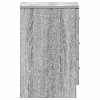 vidaXL Bedside Cabinets 2 pcs Grey Sonoma 38x35x56 cm Engineered Wood